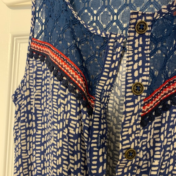 NWOT Navy Lacy Romper - Picture 4 of 7